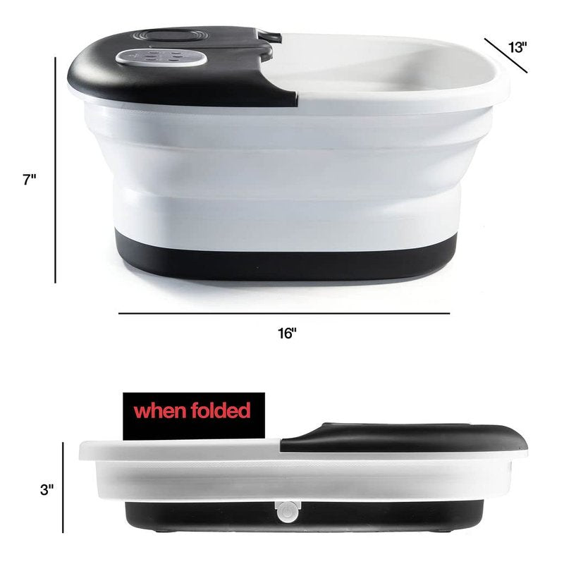 Medical king Foot Spa with Heat and Massage and Jets Includes A Remote Control A Pumice Stone Collapsible Massager with Bubbles and Vibration