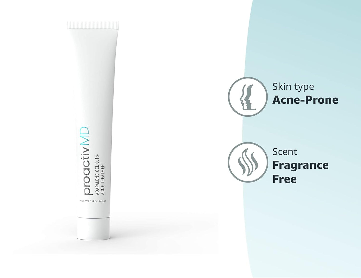 ProactivMD Adapalene Gel Acne Treatment - Prescription Strength Retinoid for Face & Body Acne | 1.6 Oz, Paraben Free