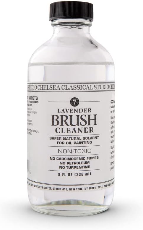 Lavender Essence Brush Cleaner - Maintain Paintbrush Quality | 8 oz. Bottle