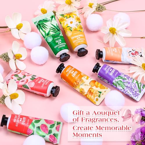 7 Pack Hand Cream Gifts Set for Women,Stocking Stuffers for Women,Teengirls,Christmas Gifts Bulk Gifts,Small Gifts,Mini Moisturizing Hand Lotion Travel Size in Bulk for Dry Cracked Hands
