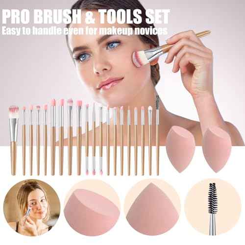 Makeup Set for Teens, All in One Makeup Kit for Women Full Kit with Eyeshadow Palettes Face Concealer Foundation Lip Stain Blush Eyebrow Pen Makeup Brushes, Beginner Friendly Make Up Sets (CK02)