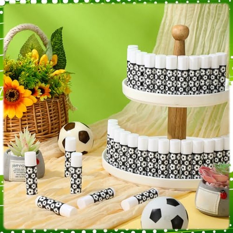 36 Sets Soccer Lip Balm Hand Cream Set soccer Party Favors, Include 36 Lip Balm 36 Moisturizing Hand Cream 36 Bags 36 Cards and Ropes for Soccer Accessories Gifts