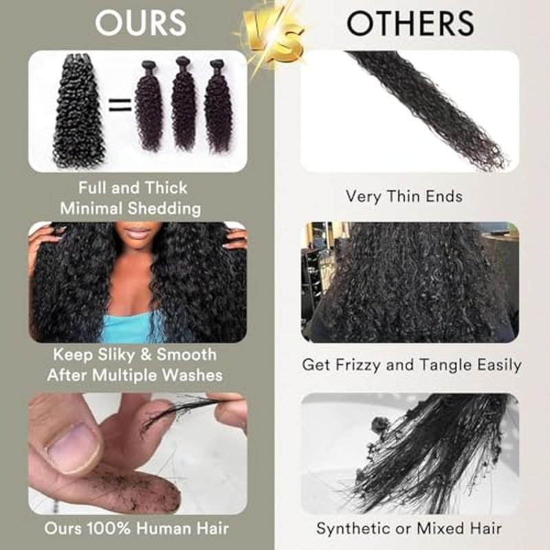12A Human Hair Bundles With Closure Frontal (18 20 22 +16£¬Free Part) Water Wave 3 Bundles with 13x4 HD Lace Frontal Wet and Wavy 100% Brazilian Virgin Curly Human Hair for Women