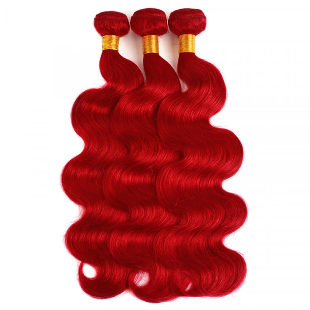 Wine Red Bundles Human Hair Burgundy Body Wave 3 Bundles 20 20 20 Inch Unprocessed Brazilian Virgin Remy Hair Double Weft Weave Human Hair Extensions