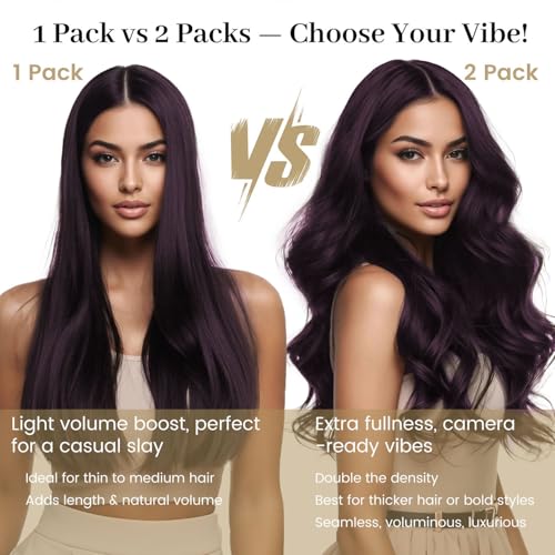 Jiameisi Clip in Hair Extensions Real Human Hair, 22inch Remy Human Hair Extensions Double Weft 120g 8pcs, Wine Red Straight Clip ins for Women, Ideal for Daily, Party, Wedding Looks #99j Burgundy