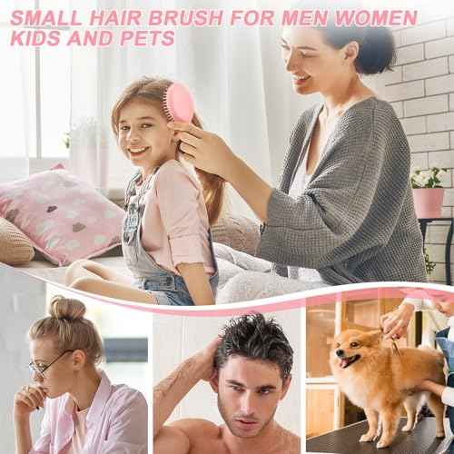 HOFASON 12 Pcs Bachelorette Party Favors, Bridesmaid Gifts, Stocking Stuffers for Women Teens Girls, Bulk Mini Wet Hair Brush for Summer Stuff, Spa Party Supplies, Travel Small Hair Brush