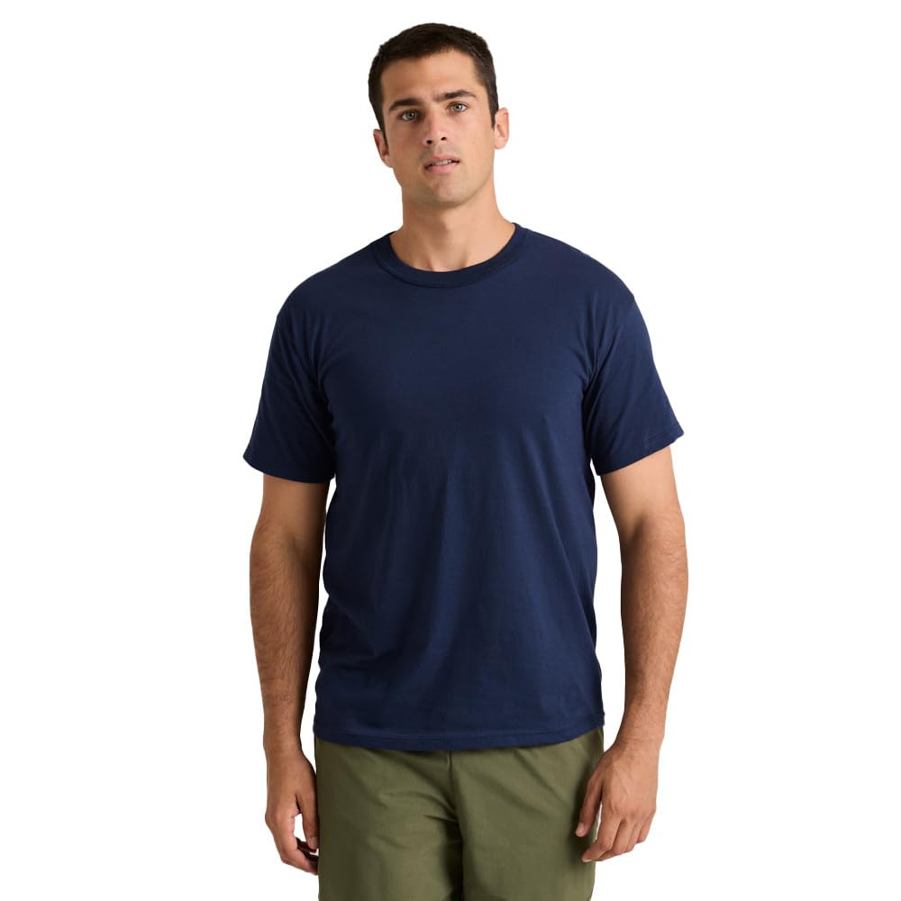 Soffe Men's 3 Pack 4.3 Oz Cotton Military Tee, Black, X-Large