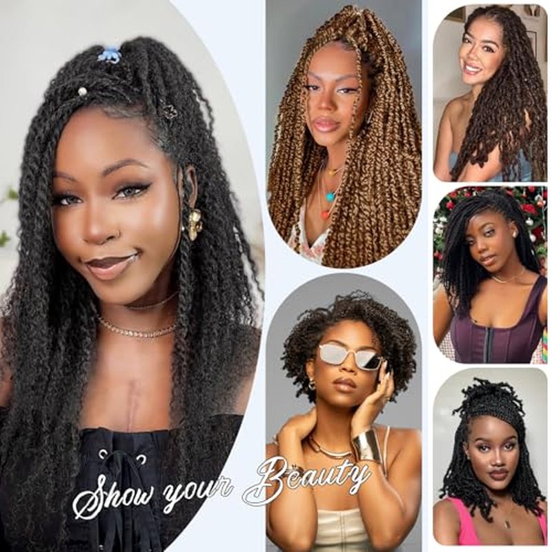 Afro Kinkys Bulk Human Hair,24 Inch 50g/Pack Afro Kinky-Curly Human Hair Bulk for Mini Twist, 4C Bulk Human Braiding Hair For Micro,Crochet,Repair, Dreadlocks,Locs Extensions