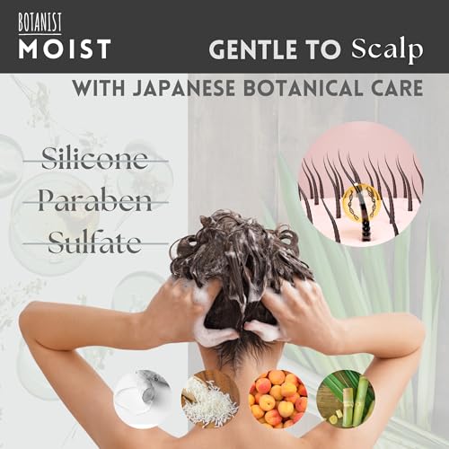 BOTANIST Keratin Shampoo and Conditioner Set for Women & Men, Argan Oil Shampoo & Conditioner with Collagen, Protein & Jojoba, Sulfate Free Natural Shampoo & Conditioner from Japan 31.7Fl Oz MOIST