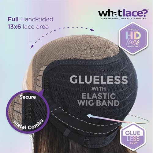 Sensationnel What Lace 13X6 Wigs - Aleena Lacefrontal Hand Tied Glueless Synthetic With Natural Density Preplucked Hairline (1B OFFBLACK)