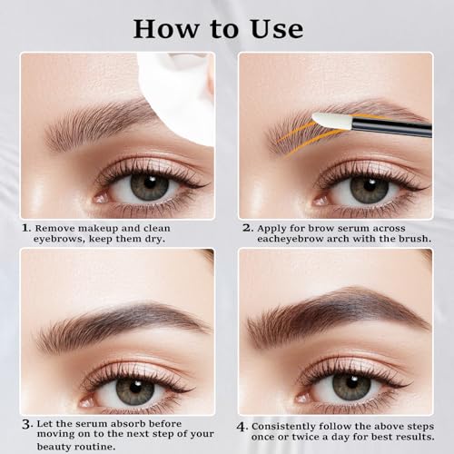 Eyebrow Serum, Fuller & Longer Looking Eyebrow Growth Serum, Advanced Eyebrow Enhancement, Vegan & Cruelty-Free, 0.1 Fl Oz£¨3ml£©