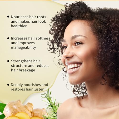 Hair Growth & Reset Oil, Rosemary Oil for Hair Growth, Hair Serum for Dry Damaged Hair and Growth Thin Hair, Scalp & Hair Strengthening Treatment, 55ml/1.86fl Oz (1PCS)