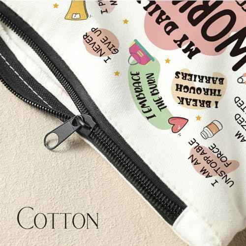 Workout Gifts for Women, Makeup Bag Cosmetic Bag, Mental Health Gifts, Inspirational Gifts for Women, Mental Health Awareness, Positive Affirmations for Sister Friend Friendship Birthday Mothers Day