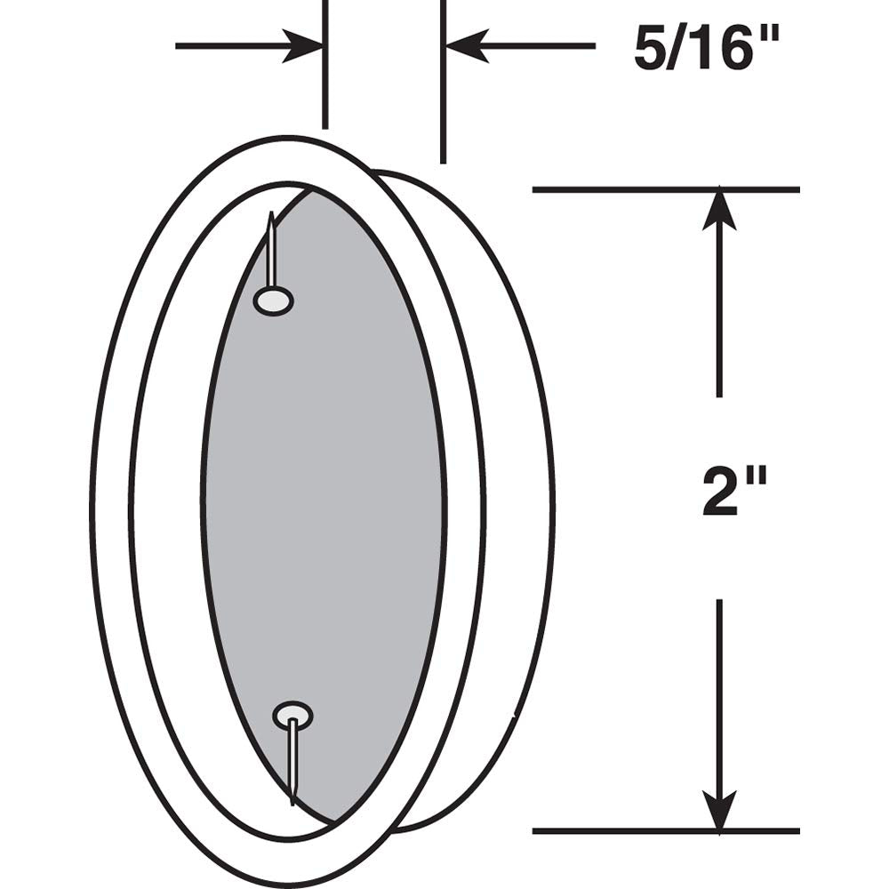 Prime-Line N 7208 2 In. Classic Bronze Closet Door Finger Pull (2 Pack)