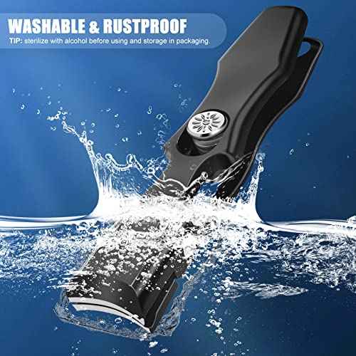 German Nail Clippers for Men with Catcher, Stocking Stuffers for Men Large Toenail Clippers for Thick Nails, Heavy Duty Ultra Anti-Splash Toe Nail Cutter, Christmas Xmas Presents Gifts for Adults