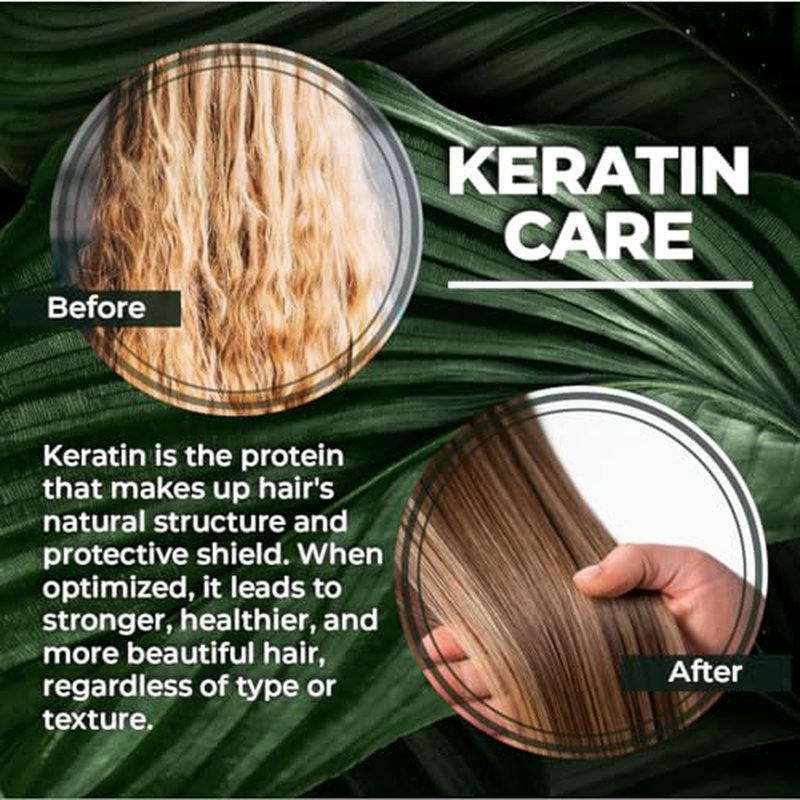 KERARGANIC Formaldehyde-Free Keratin System DIY Set: Pre-Treatment Shampoo, Hair Treatment, Post-Treatment Mask with Argan Oil - (4oz each)