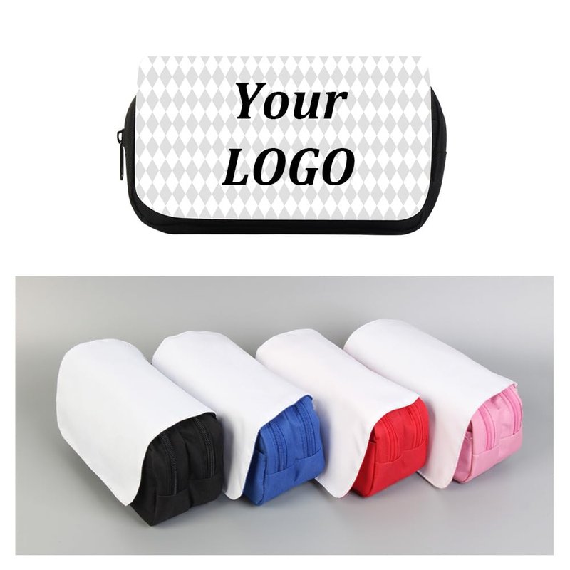 Dispalang Printable Blanks Cosmetic Bags Pencil Case Multipurpose DIY Heat Transfer Makeup Bags Toiletry Pouch with Removable Flap for Sublimation