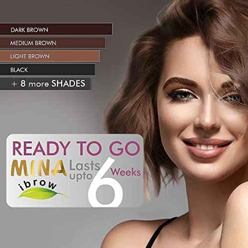 MinaiBrow Dark Brown Tint Kit | Natural Spot Coloring Brow Powder, Water & Smudge Proof Instant Brow Dye, 100% Gray Coverage, 30 Applications, Ammonia &, Vegan, Cruelty Free, Plant-Based