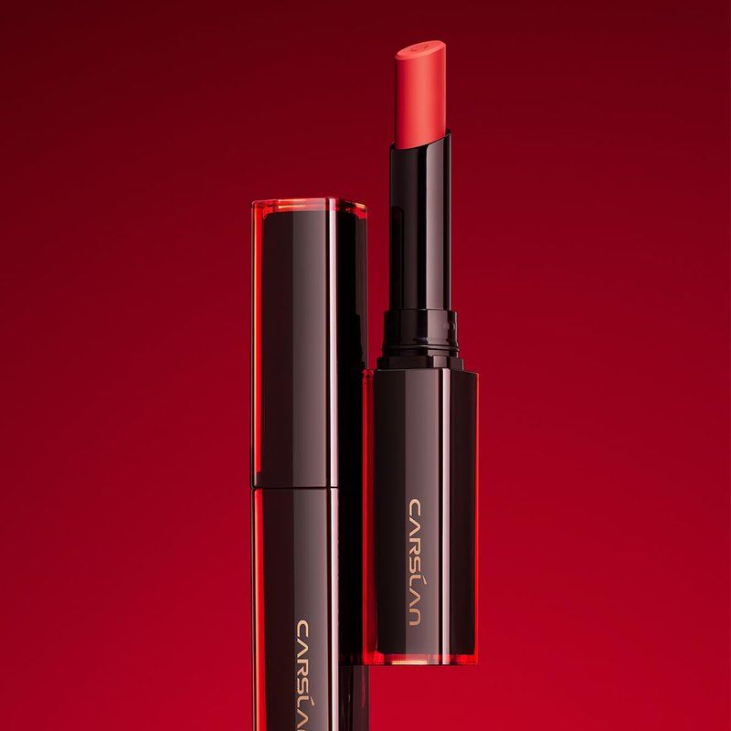 CARSLAN Light Cream Longwear Lipstick, 12H Longlasting Matte Lipstick, High Impact Lip color with Moisturizing Formula with Vitamin E, M04, 0.06 Oz
