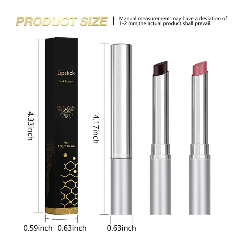 FeiCuiYun 2Pcs Black & Pink Honey Tinted Lip Balm Lip Gloss Lipstick, Sheer Hydrating Lip Gloss Tint, Moisturizing Lip Color for All Skin Tones, Nourishing Lip Balm with Natural Black Cherry