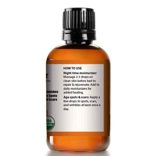 Rosehip Seed Oil by Mayan's Secret USDA Certified Organic, Cold Pressed, Unrefined. Essential Oil for Face, Nails, Hair, Skin.