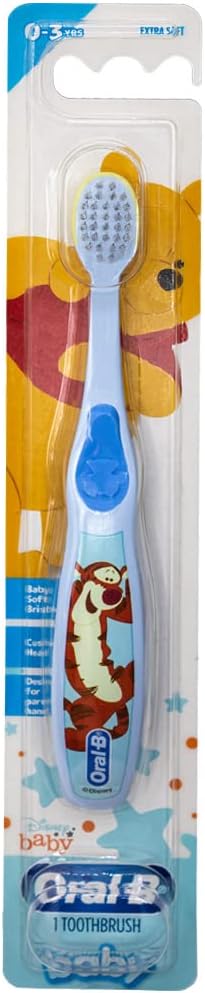 Oral-B Baby Manual Toothbrush - Extra Soft Pooh Characters for 0-3 Years | Pack of 4