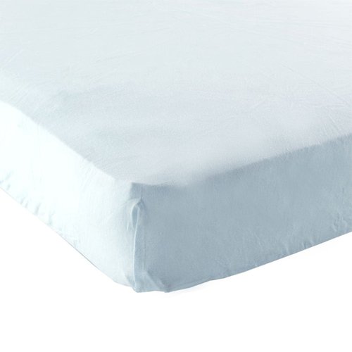 Luvable Friends Unisex Baby Fitted Portable Crib Sheet, Blue, One Size