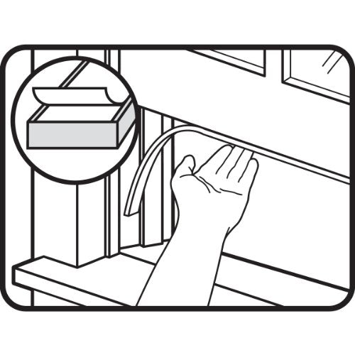 M-D Building Products 2113 Low Density Foam Tape, 1/2-by-3/4-Inch by 17 Feet, Gray