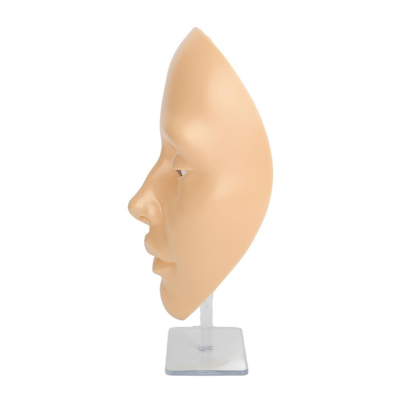 Jauarta 5D Silicone Makeup Practice Face Teaching Face Eye Cosmetic Mannequin Board for Cosmetology (White)