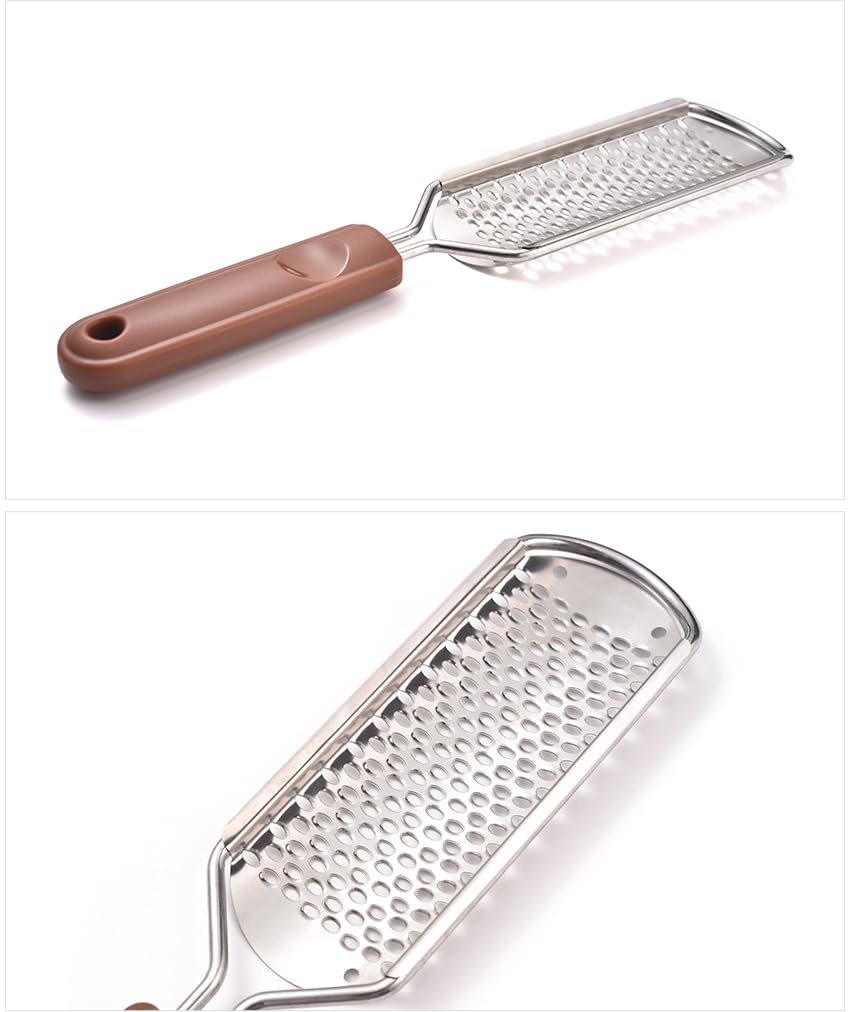 KAZIPOP Colossal Foot File Foot Rasp Pedicure Scrubber Tool Stainless Steel Feet Scraper Detachable Foot Grater for Dead Skin Callus Remover