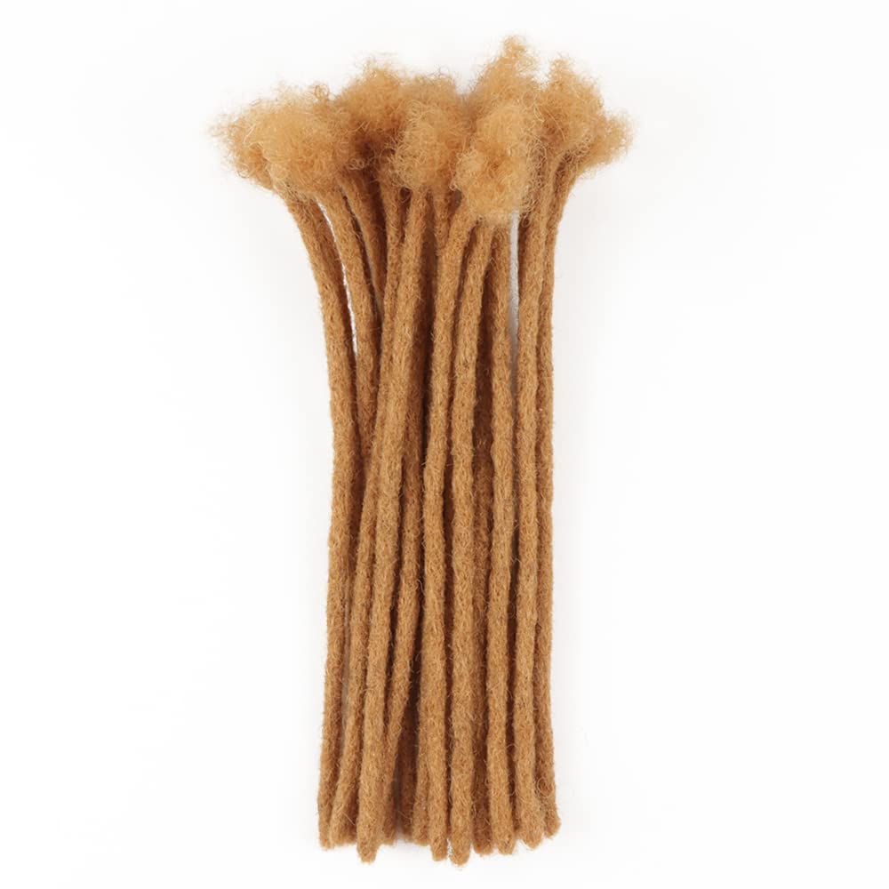 Orientdreads Loc Extensions Human Hair, Handmade Dreadlock Extensions Human Hair for Women/Men Can be Dyed and Bleached (#27 Blond Miel, 8inch 0.6cm 20locs)