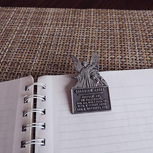 Cathedral Art Silver Guardian Angel Sun Visor Clip - Car and Automotive Accessories, Religious Gifts for Christians or Catholics, Charms for Travel Protection