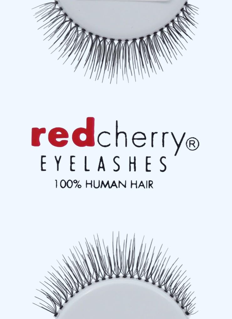 Red Cherry False Eyelashes #747S, Black (Pack of 6)