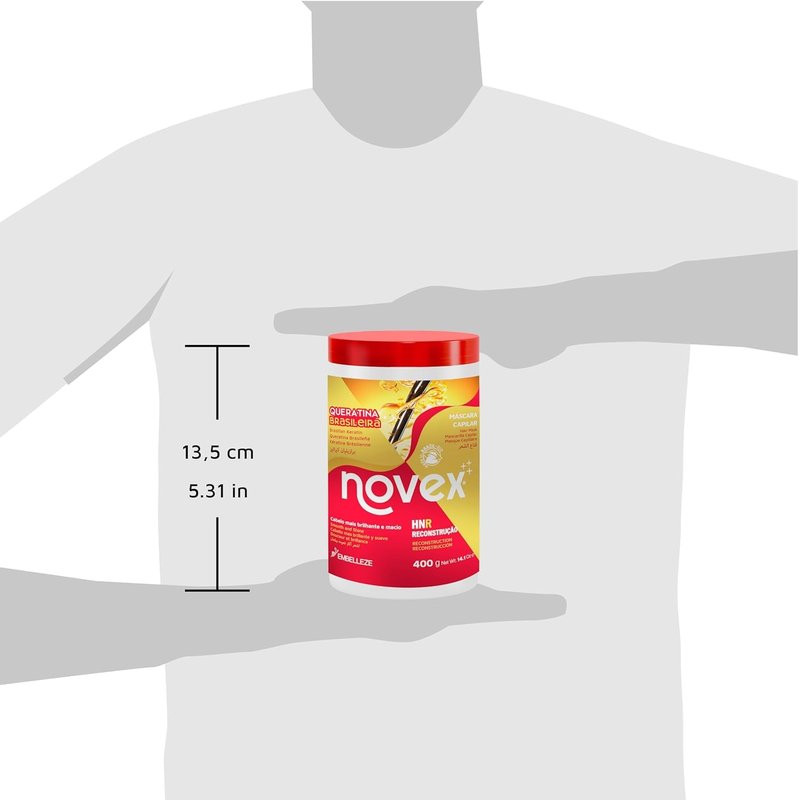 NOVEX Hair Conditioning Mask, Keratin for Frizz Control & Damage Repair, Ultra Concentrated Formula, 1kg / 35.3 oz