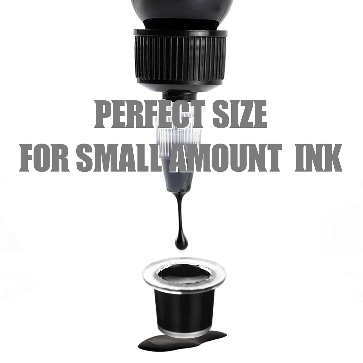 Narkysus Tattoo Ink Cups 1000Pcs Disposable Large Tattoo Ink Caps Plastic Tattoo Pigment Ink Cups Microblading Cups Permanent Makeup Container Cups for Tattoo Ink, Tattoo Needles, Tattoo Supply