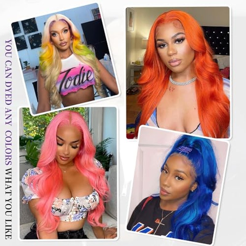 613 Lace Front Wig Human Hair 200 Density Blonde Wig Human Hair Body Wave 13x6 Lace Front Wigs Human Hair Pre Plucked Blonde HD Lace Frontal Wig 28 Inch