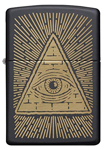Zippo Eye of Providence Black Matte Pocket Lighter