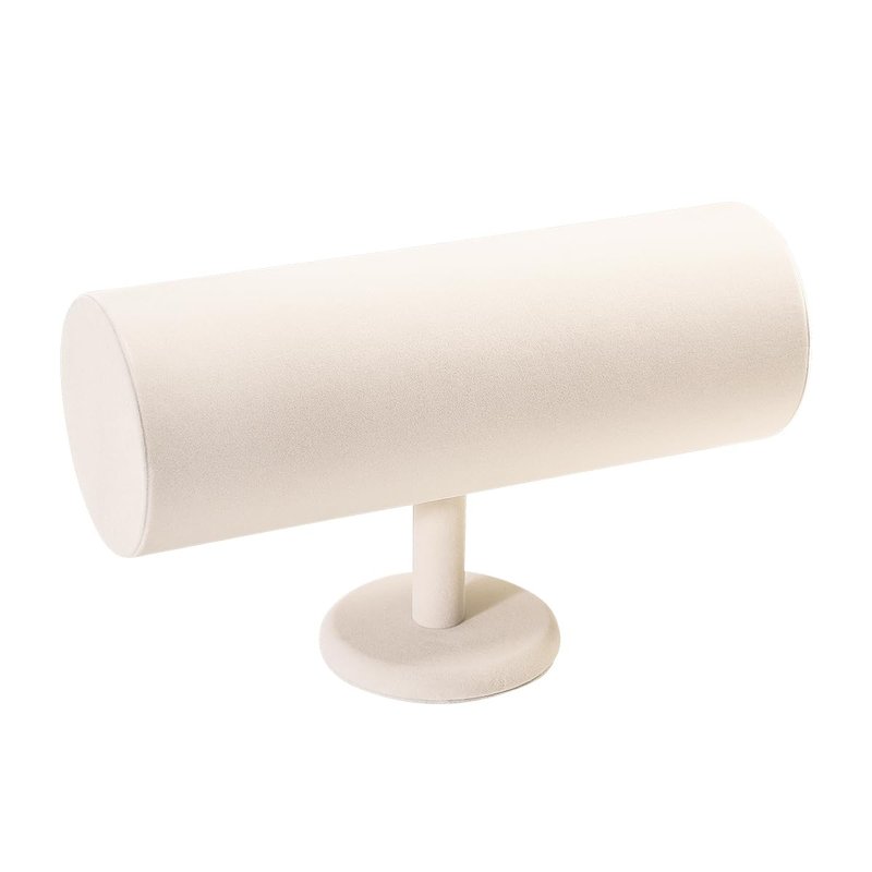 ByKen T-bar Headband Holder Organizer,Hair Band Ear Jewelry Accessories Display Stand for Girls(Beige Velvet)