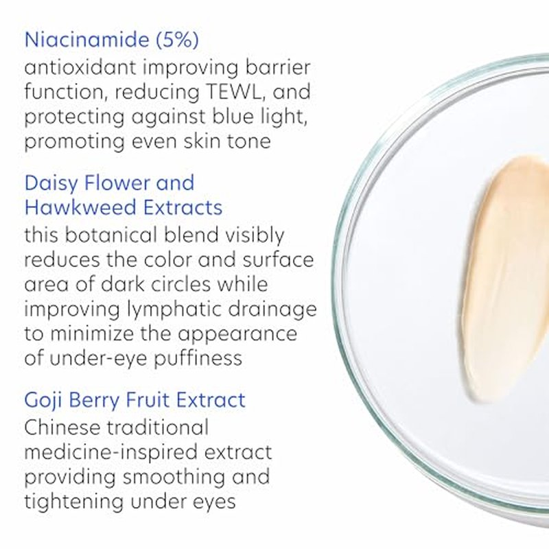 PCA SKIN Vitamin B3 Eye Brightening Cream, Eye Brightener For Bright Eyes, Dark Circles, Wrinkles, and Uneven Skin Tones, Anti Aging Eye Cream, Formulated with Niacinamide, 1 oz Tube