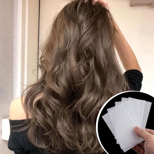 100pcs Breathable Hair Perm Paper, Disposable Perm End Papers, High Temperature Resistant Salon Home Hair Rollers Accessory for Cold Hot Perms Hair Curling