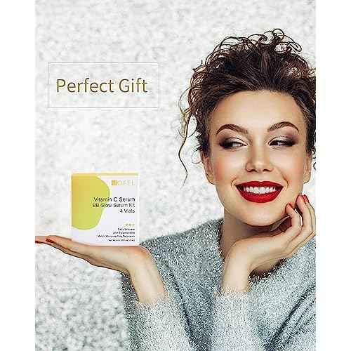 Vitamin C Serum for Face Hyaluronic Acid Serum Anti Aging Moisturizer 0.35 oz 4 Vials Facial Serums BB Glow Starter Kit (4pc new vc kit)