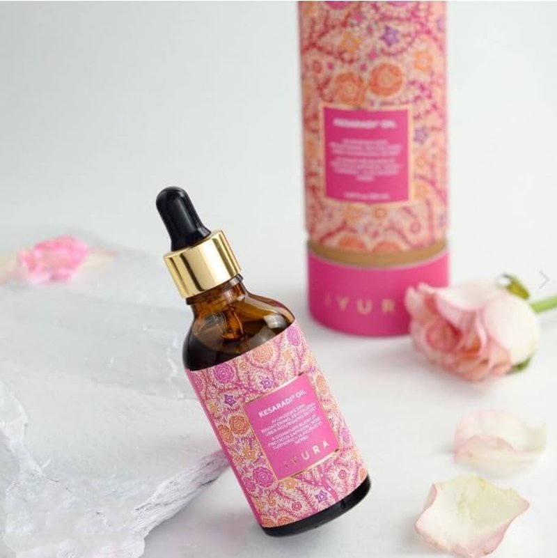 Kesaradi Face Oil - Ayurvedic Saffron Oil for Brighter Skin | 1.69 fl oz - Natural Moisturizer for Dull, Dry Skin