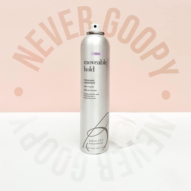 Brocato Moveable Hold Finishing Hairspray (50% VOC), 10oz | Exceptional Control and Brilliant Finish | For All Hair Styles