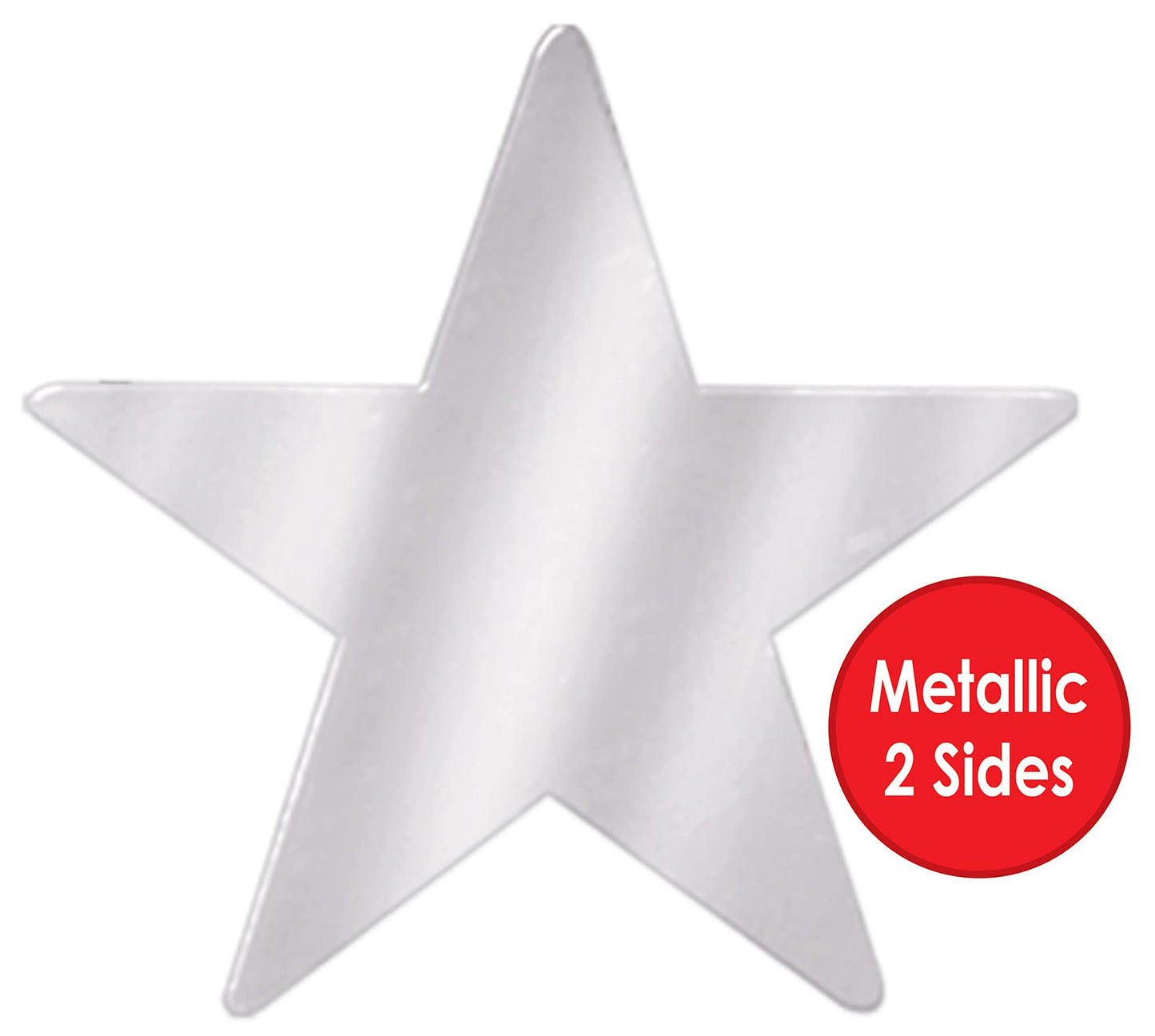Metallic Star Cutouts (Silver)