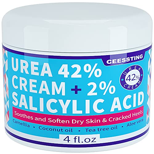 ENVISHA Urea Cream 42 Percent for Feet - 42% Urea Foot Cream with 2% Salicylic Acid - For Feet, Hands, Heels, Elbows, Nails & Knees - 4 oz