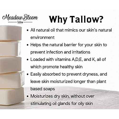 EST'D 2004 HC Meadow Bloom Tallow Bar Soap - Sea Salt & Patchouli 2 Pack - Made with All Natural 100% Grass Fed Tallow Handmade Soap Bar - Great for Face or Body Soap