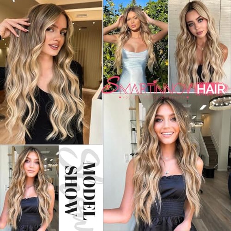 Highlight Ash Blonde Wig Human Hair 13x4 HD Balayage Glueless Wigs 150% Density Ash Brown to Platinum Blonde 18/60 with Brown Roots Highlights Lace Front Wigs Human Hair Pre Plucked 18 Inch for Women