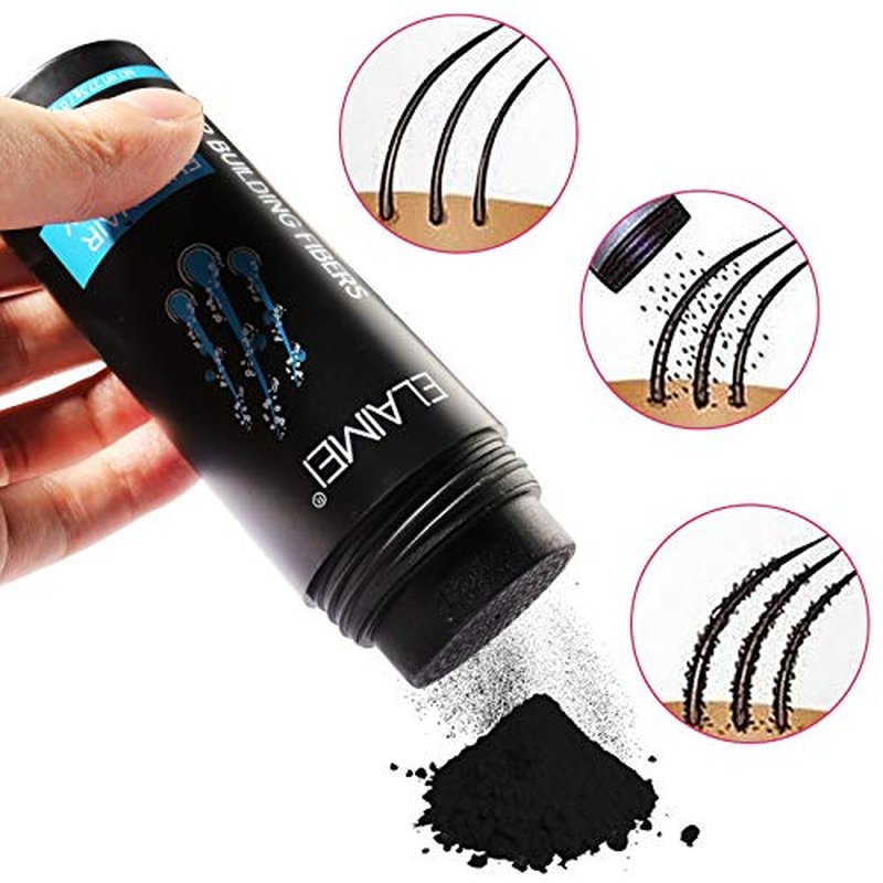 Hairline powder Hair fiber natural hair fiber Apply to men women Get thick hair Conceals Hair Loss (Medium Brown)