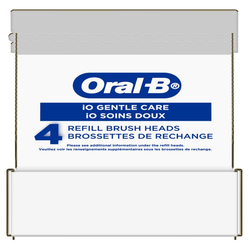 Oral-B iO Series Gentle Care Electric Toothbrush Replacement Brush Heads for an Oral-B Electric Toothbrush, 4 Count, White