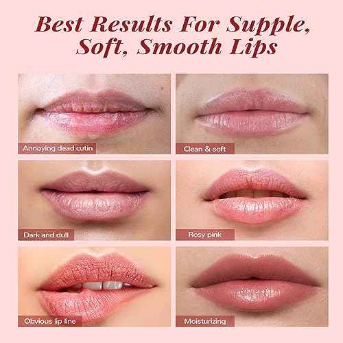 Lip Scrub & Lip Mask Set, Lip Sleeping Mask, Overnight Treatment Lip Care Products, Skin Care Christmas Gifts for Girls, Moisturize & Nourish, Dry Cracked Lips, Intense Hydration with Vitamin C